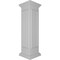 Ekena Millwork 12"W x 48"H End Newel Post with Panel, Peaked Capital & Base Trim (Installation kit included) NWL12X48EPP0B0 - alternate 2